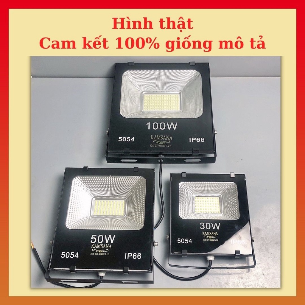 Đèn Pha Led Ngoài Trời 20W, 30W, 50W, 100W,150W Chống Nước Ip66