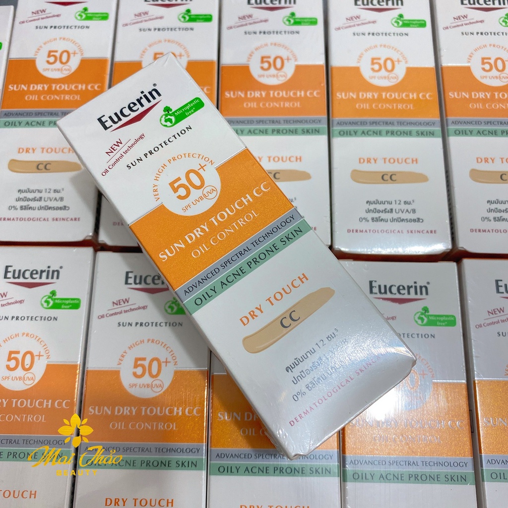 Eucerin Kem Chống Nắng Kiểm Soát Nhờn Trang điểm Sun Oil Control Dry Touch CC SPF50+ 50ml