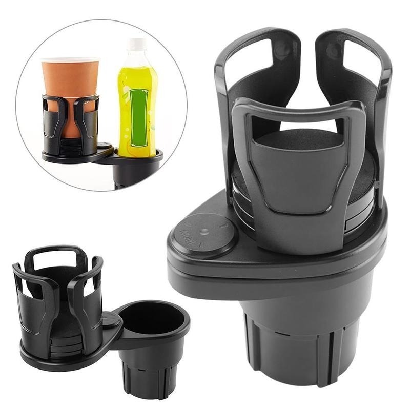 Giá đỡ chai nước 2 trong 1 đa năng tùy chỉnh kích thước cho xe hơi