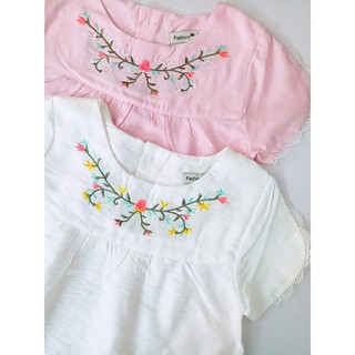Áo đũi thêu hoa tay xẻ size đại