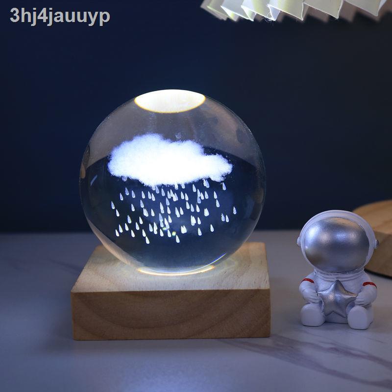 ☌Quả cầu pha lê sáng tạo đồ trang trí để bàn đèn ngủ ý nghĩa cao món quà sinh nhật cho bạn gái, bạn gái, bạ