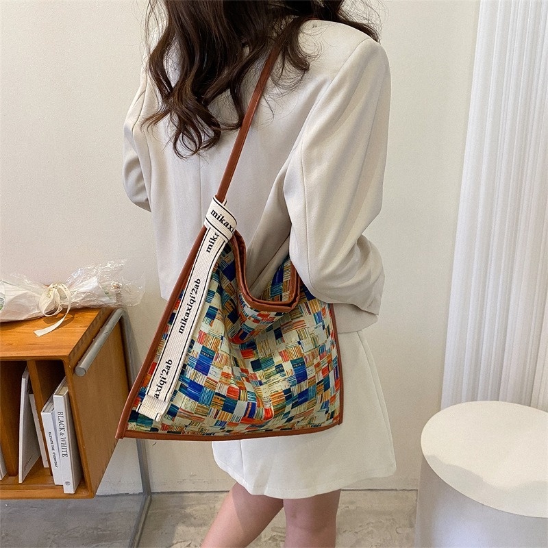 Niche Túi tote Sức Chứa Lớn Thiết Kế Hàn Quốc Cho Học Sinh Gylb380