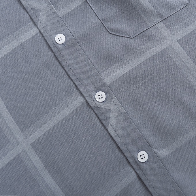 [HÀNG VIỆT NAM] Áo Sơ Mi Nam Công Sở Trung Niên Dài Tay Anton Kẻ Caro Xám Sợi Tre Thoáng Mát, Thấm Hút Mồ Hôi - AT302 | BigBuy360 - bigbuy360.vn