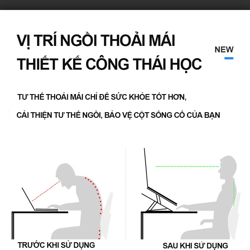 giá đỡ laptop 2 tầng gấp JAERSENT  gọn nhôm có thể điều chỉnh được độ cao tản nhiệt kê laptop nhôm