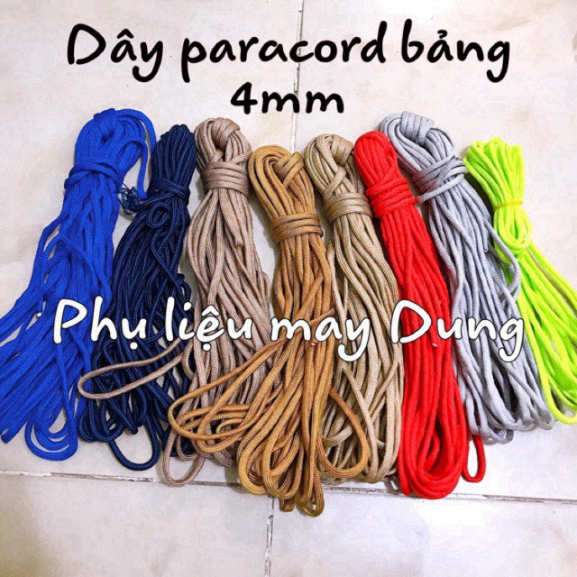 QN0099 Dây dù Paracord làm cho vòng tay, dây bảng 4mm 8