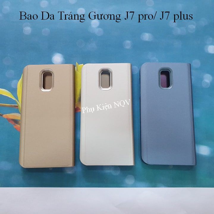Samsung J7 pro/ J7 plus|| Bao Da Clear View Standing Samsung J7 pro/ J7 plus - Pk NQV