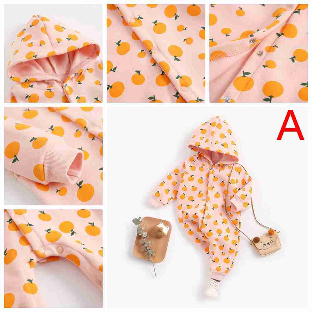 Bộ Áo Liền Quần Sanlutoz Bằng Cotton In Hoạt Hình Dùng Mặc Mùa Đông Dành Cho Bé Sơ Sinh