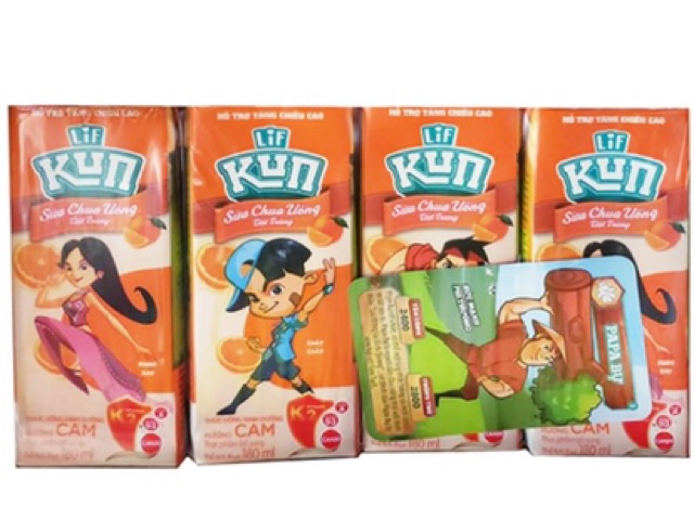 [ Mix đủ mùi ] 6 Lóc Sữa Lif Kun - 24 hộp x 180ml