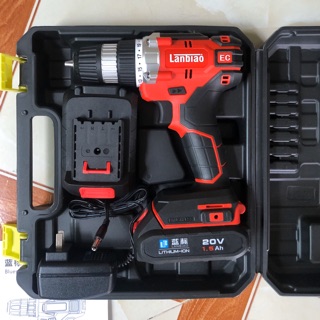 (Hàng chất lượng) khoan LANBIAO không chổi than( máy khoẻ,pin bền)