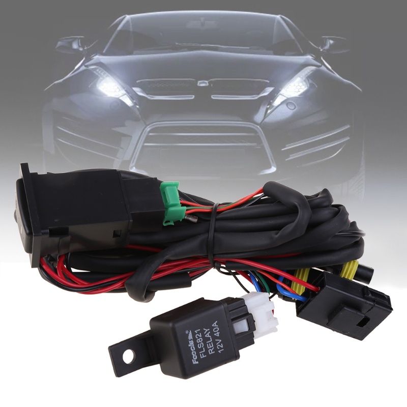 Công Tắc Đèn Sương Mù DC 12V 40A Có Nút Nhấn Thông Dụng Cho Xe Hơi