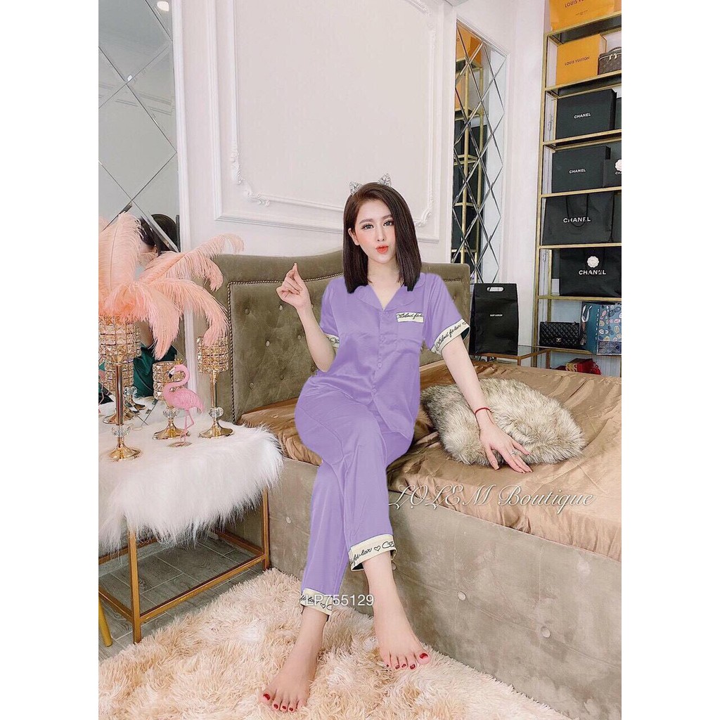 SÉT PIJAMA TAY NGẮN CHO BẠN NỮ MẶC NHÀ ĐẸP- SANG- LỊCH SỰ
