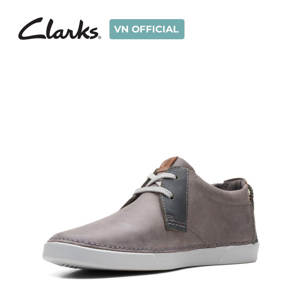 Giày Tây Da Nam Clarks Gereld Low màu Xám