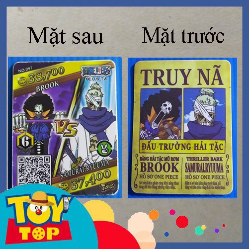 Thẻ bài Toonies One Piece truy nã phiên bản song đấu - đấu trường hải tặc thẻ 2nd có trầy