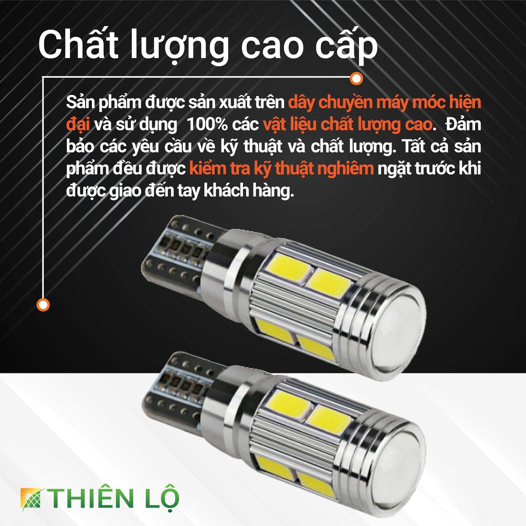 [GIÁ 2 ĐÈN][NÂNG CẤP] Đèn LED T10 xi nhan demi 10 SMD 5730 Bi Cầu Smart IC của Thiên Lộ dành cho ô tô xe máy