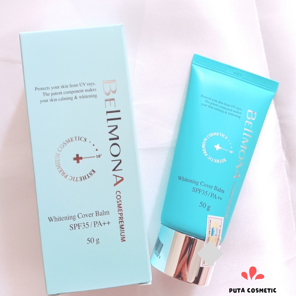 Kem chống nắng che khuyết điểm Bellmona - Whitening Cover Balm