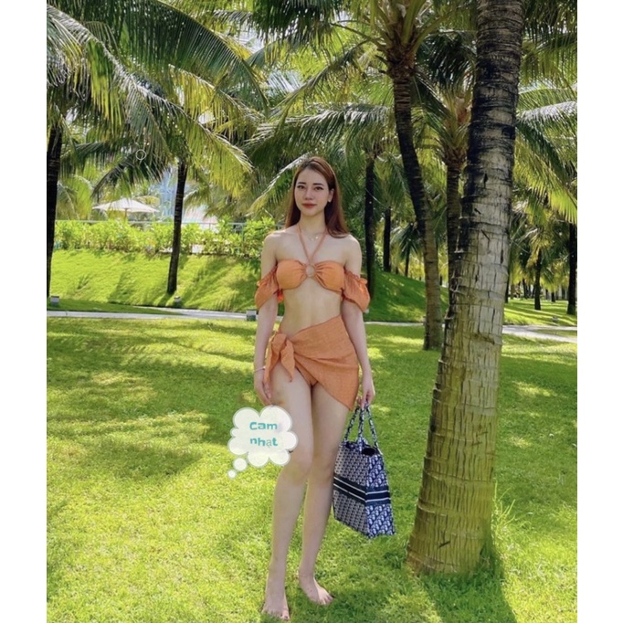 {ẢNH KHÁCH} Set 3 món bikini dập nhún đẹp xuất sắc