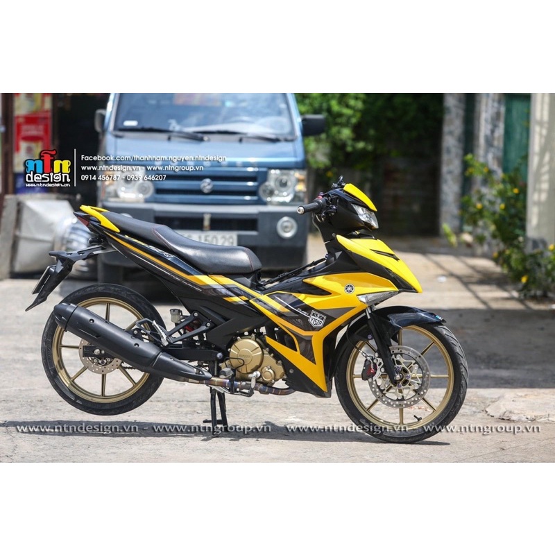 Dàn áo Exciter 150 vàng đen tem Y15zr mẫu tem 2022