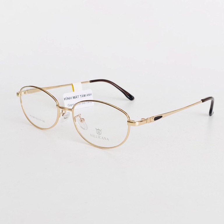 Gọng kính kim loại mắt tròn NỮ Vilicana lắp kính cận - viễn - LOẠN theo yêu cầu