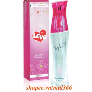 Nước hoa nữ 35ml my love hộp màu hồng.