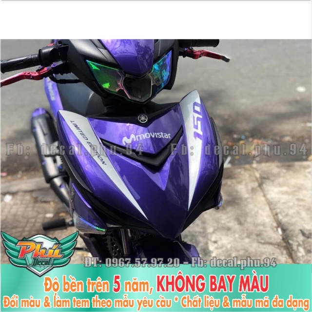 Tem rời exciter Movista decal trắng sữa -1
