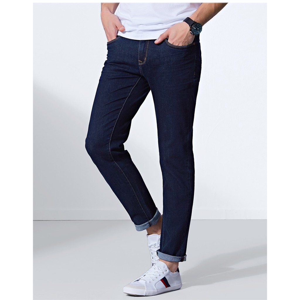 Quần Jean TRƠN đen Hàn Quốc vải dày dặn dáng ôm bó quần jeans nam bền đẹp dáng chuẩn co giãn (Cam kết giống hình) | WebRaoVat - webraovat.net.vn