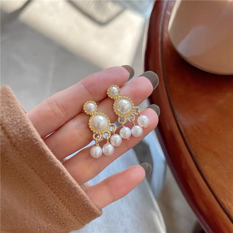 Hoa tai đính hạt phong cách thanh lịch - Maben