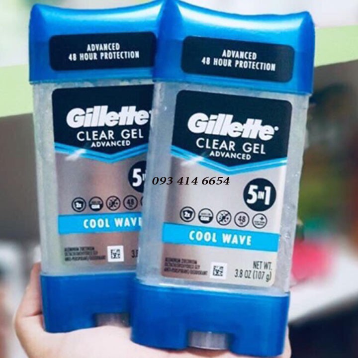 Lăn Khử Mùi Gillette Endurance Clear Gel 107g - 3.8 oz {Cam kết chính hãng}