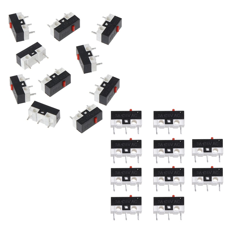 Set 10 Nút Công Tắc Micro Thông Dụng Thay Thế 3 Chấu Cho Chuột Máy Tính