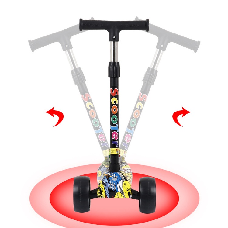 Xe Trượt Scooter Cho Bé, Bánh PU Phát Sáng – Khung Xe Chắc Chắn, Trọng Lượng 3,1kg, Phù Hợp Cho Bé Từ 2 đến 15 Tuổi