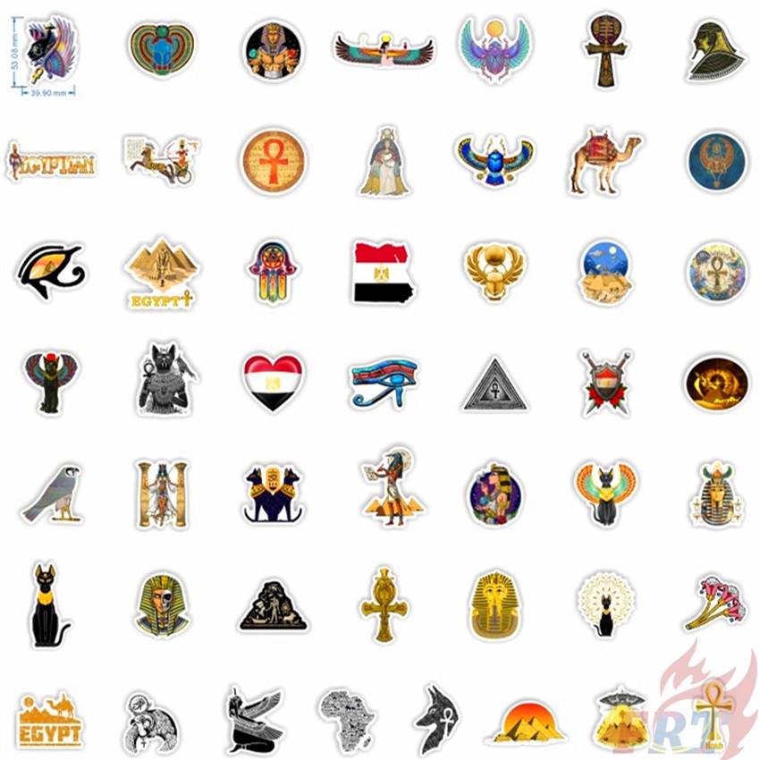 Bộ 50 Miếng Dán Hình Kim Tự Tháp Ai Cập Chống Thấm Nước Diy