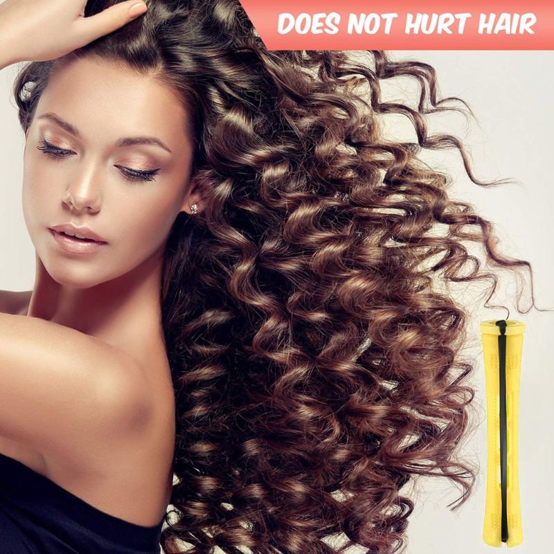 Set 60 thanh uốn tóc không dùng nhiệt tiện dụng cho tiệm salon/sử dụng tại nhà