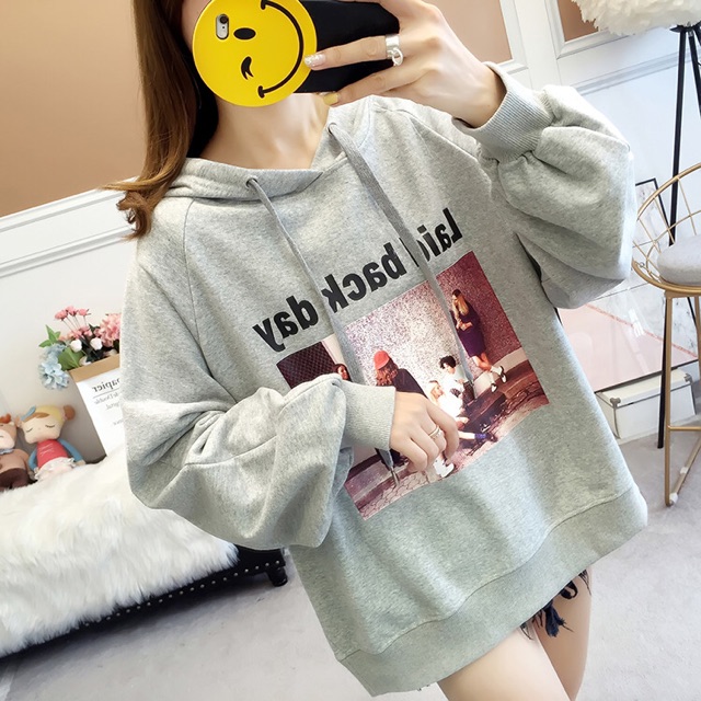 Áo hoodie thun big size nón hình 5 cô gái size lớn 80-95kg màu hồng, xám, đen, trắng, xanh