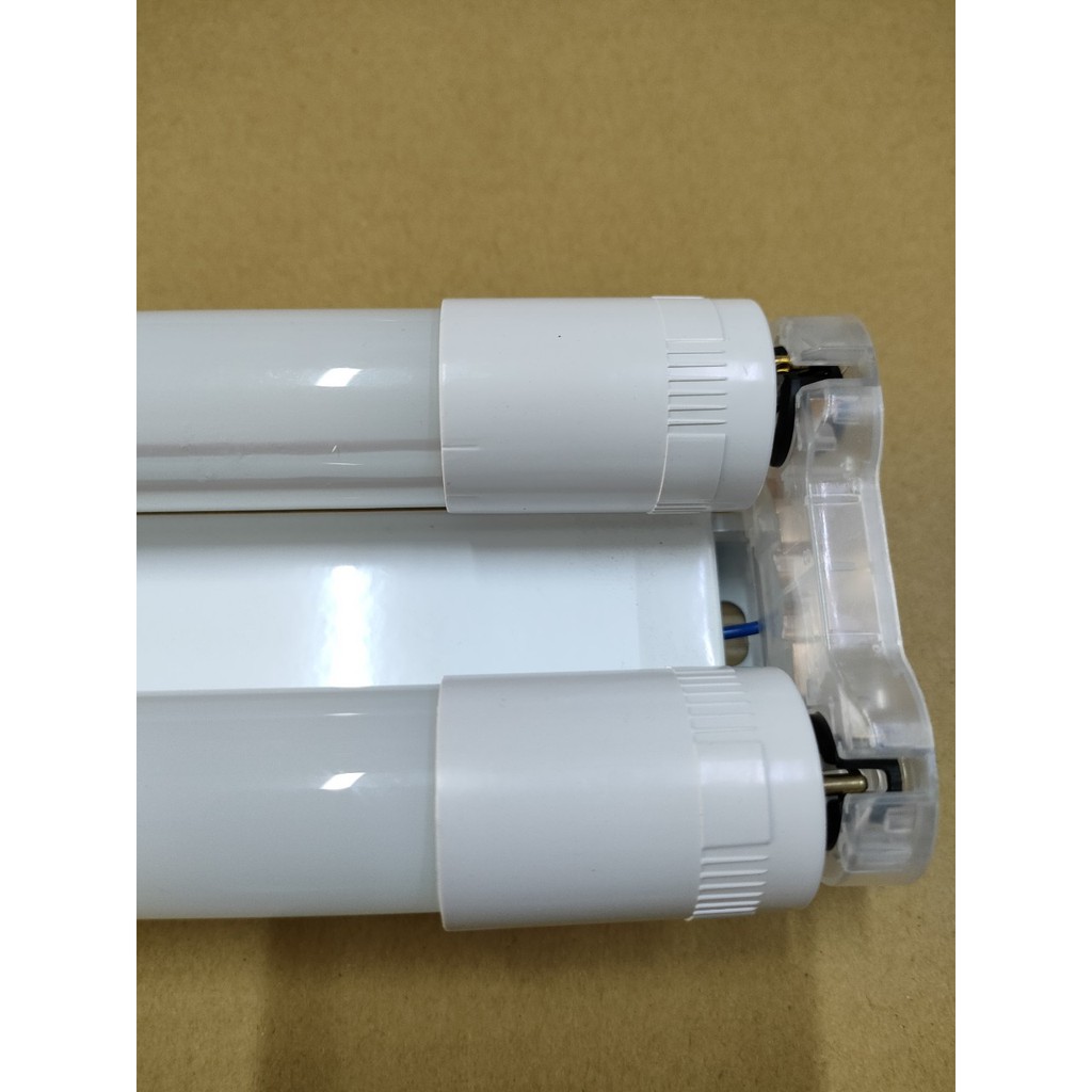 Combo 10 bộ máng đèn led đôi 1,2 mét cao cấp + 20 đèn led tuýp thủy tinh 1.2 mét 20w ánh sáng trắng