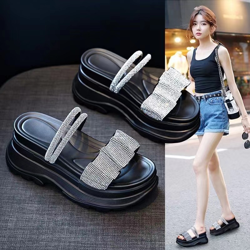 Dép bánh mì đế cao Dép đế xuồng Dép Sandal Đế Xuồng Thời Trang Mùa Hè Dành Cho Nữ