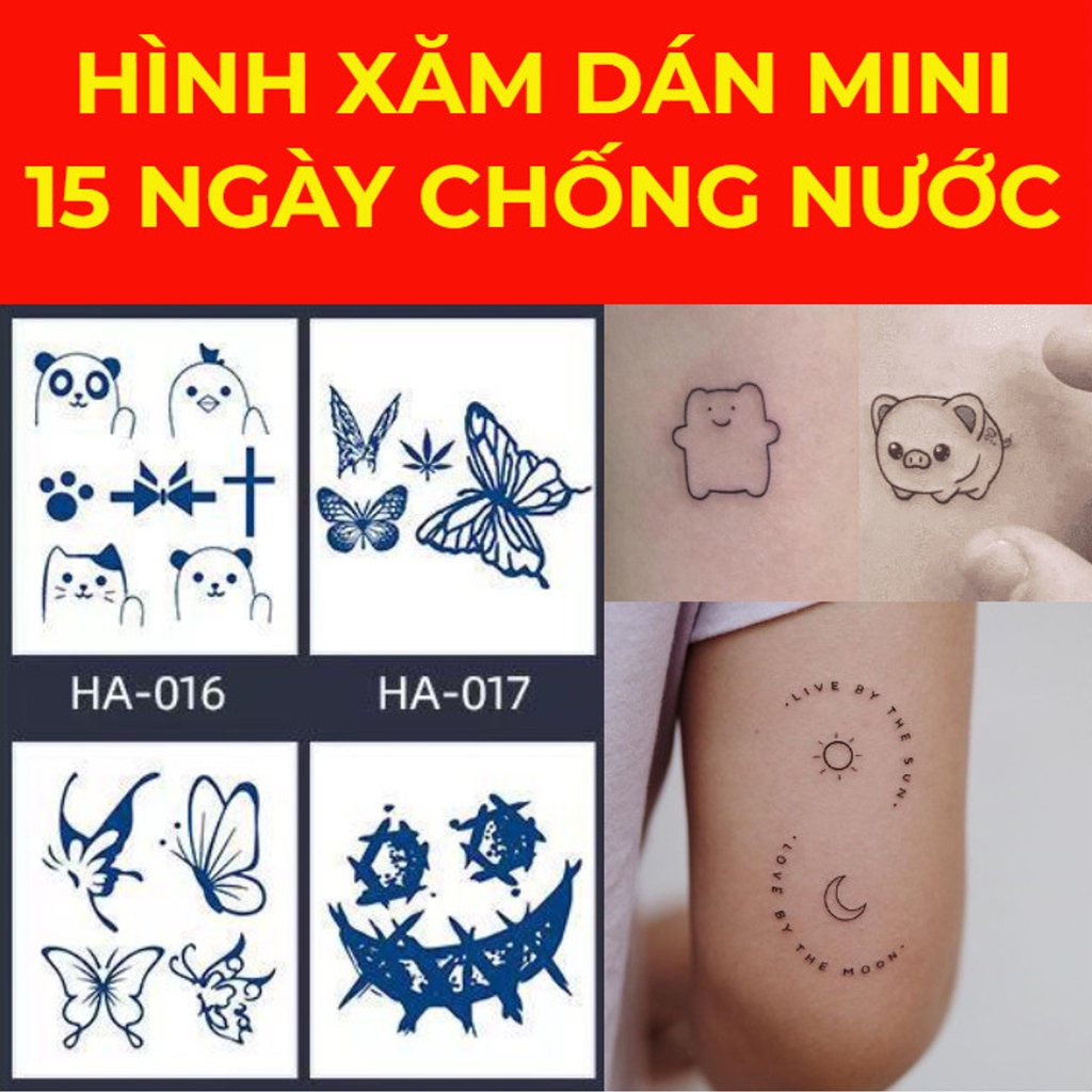 Hình Xăm Dán 15 Ngày Không Phai, Chống Nước Size 5X7