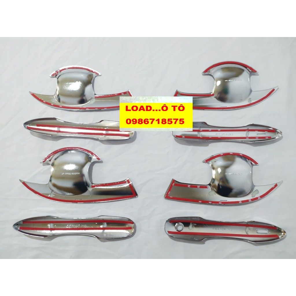Bộ Ốp Tay Nắm Và Hõm Cửa Xe Toyota Cross 2024-2020 Lỗ Từ To Mạ Crom Sáng Bóng Cao Cấp Nhất Thị Trường
