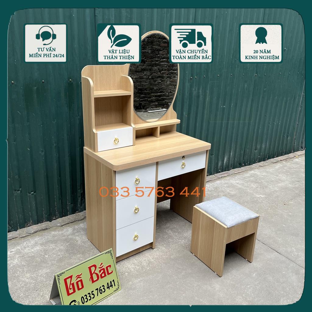 Bàn trang điểm gỗ MDF phủ melamine hàng dày dặn loại 1 kích thước 80x40cm - bàn trang điểm đẹp