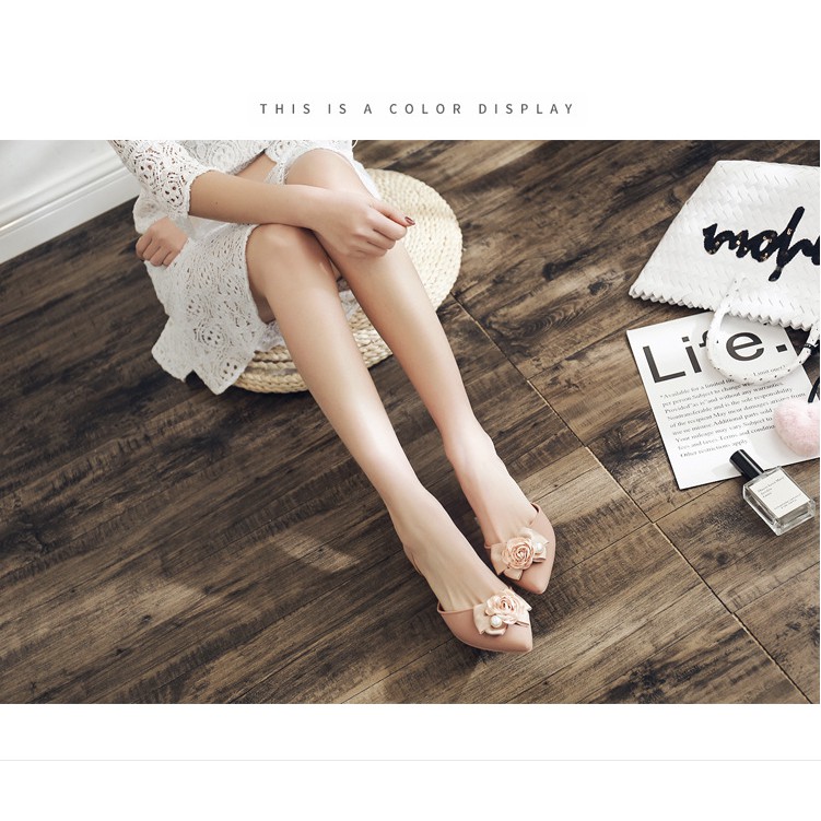 Giày cao gót jelly nhựa polyester mũi nhọn thời trang cho nữ