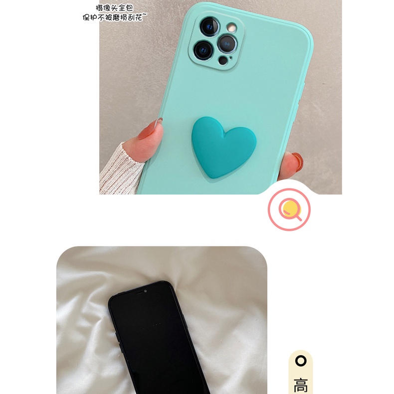 Ốp điện thoại mềm hình trái tim 3D cho OPPO A1K REALME C1 C2 C3 3 5 5I 6I 5S 6 7 7I C11 C12 C15 C17 C20
