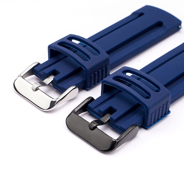 Dây Đeo Đồng Hồ Thể Thao Bằng Cao Su Silicon Mềm Chống Thấm Nước Dài 18/20/22/24mm