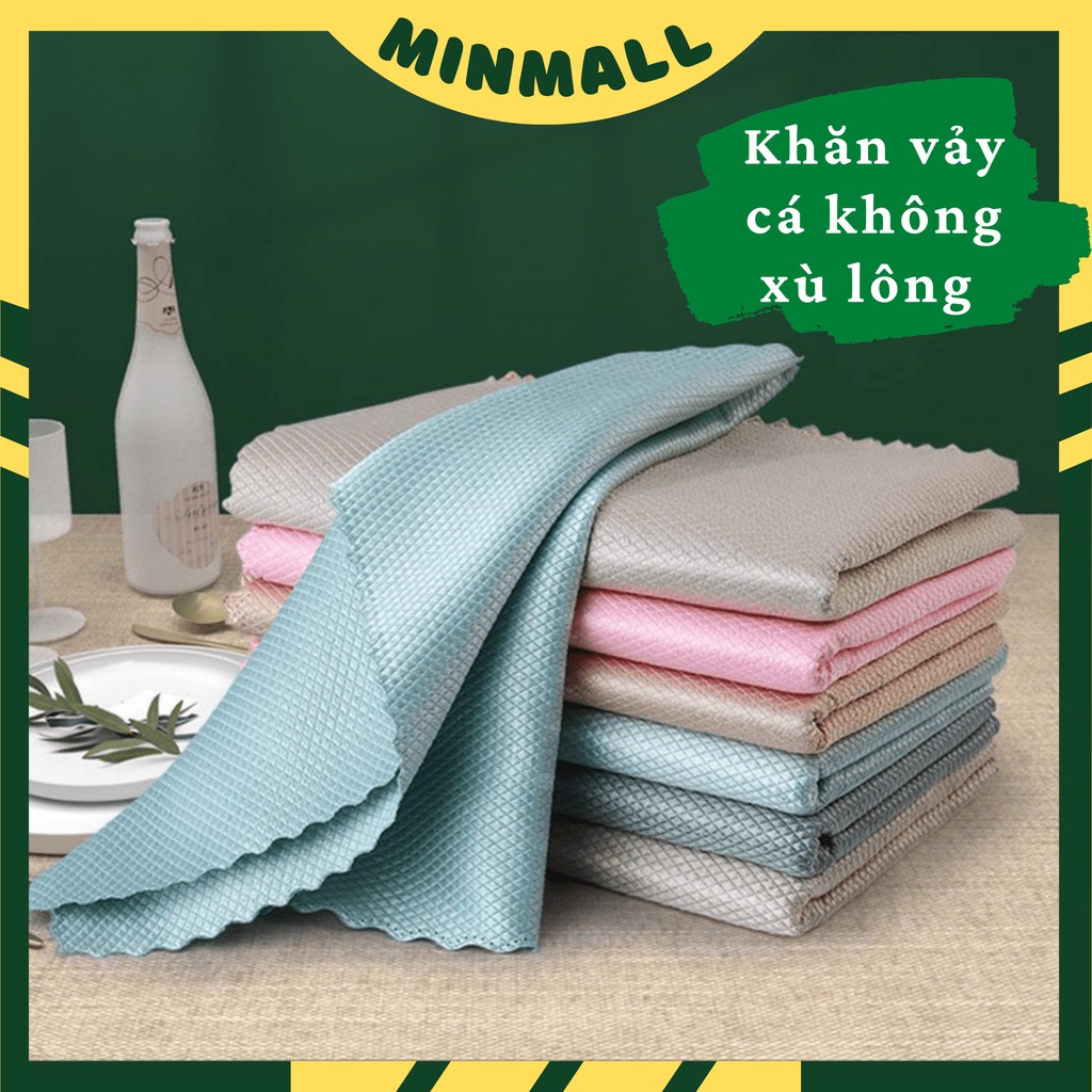 Khăn Vảy Cá Thấm Hút Nước Không Xù Lông Lau Nhà Bếp/ Bát đĩa/ Lau Kính đa Năng #C712
