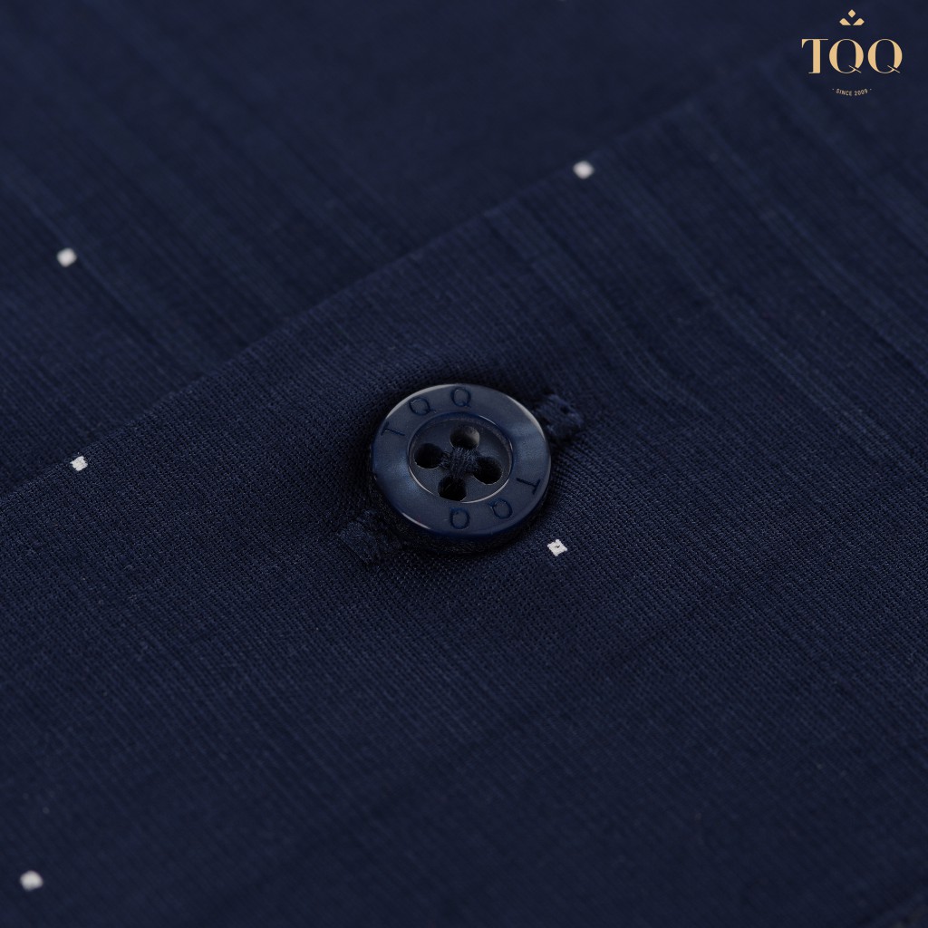 Áo sơ mi nam ngắn tay TQQ chất liệu bamboo không nhăn dáng Slimfit công sở H250CB vạt bằng có túi ngực
