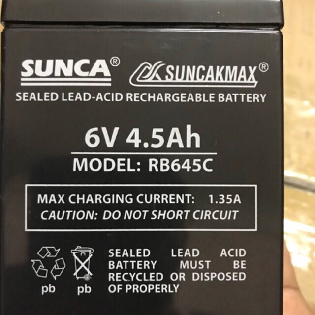 Ắc quy SUNCA 6V 4.5Ah