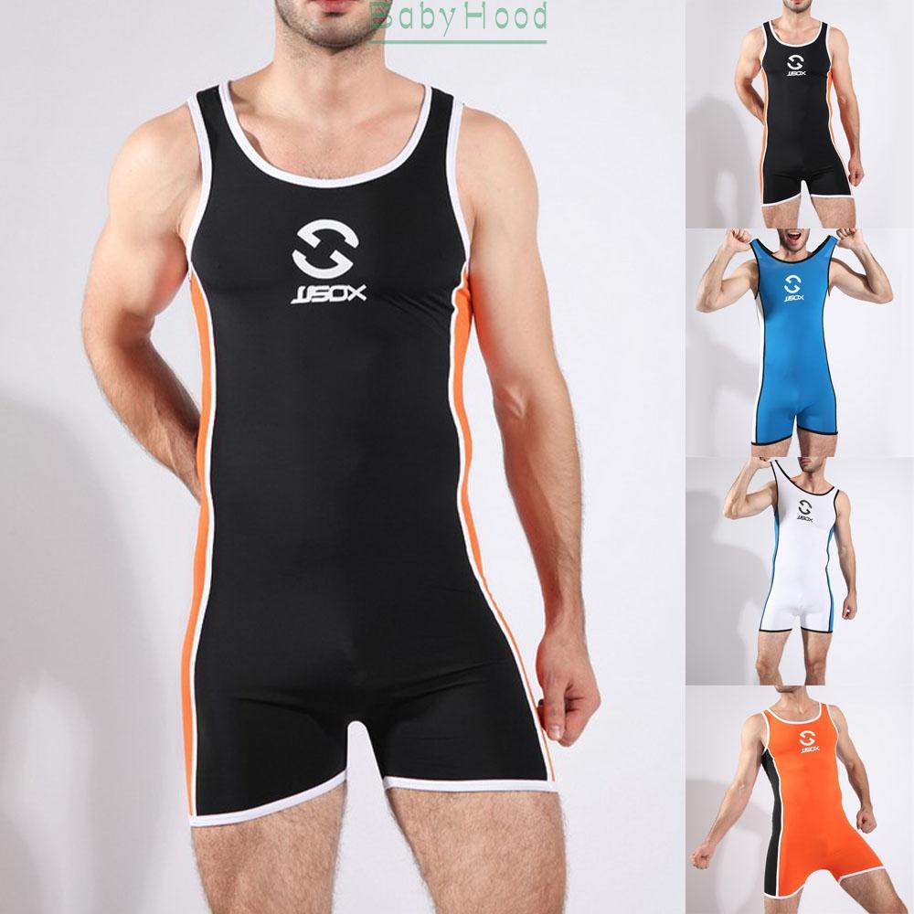 BBHOOD~Male Swimsuit Bodysuit Leotard Men Mens Sport Nylon Sexy Wrestling Singlet