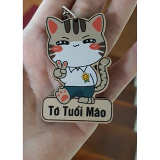 COMBO 12 Móc Khóa Gỗ 12 Con Giáp Ngộ Nghĩnh - Phụ Kiện Phong Thủy Treo Balo/Chìa Khóa - SP000495