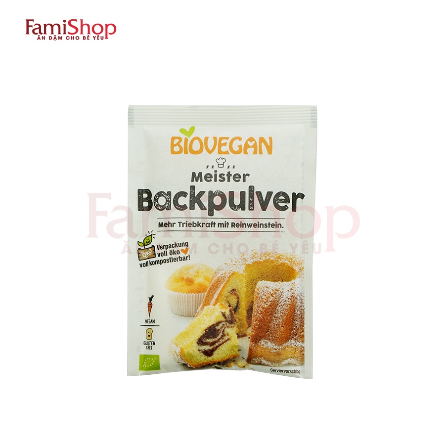 FamiShop Bột nở hữu cơ cao cấp Biovegan 17g