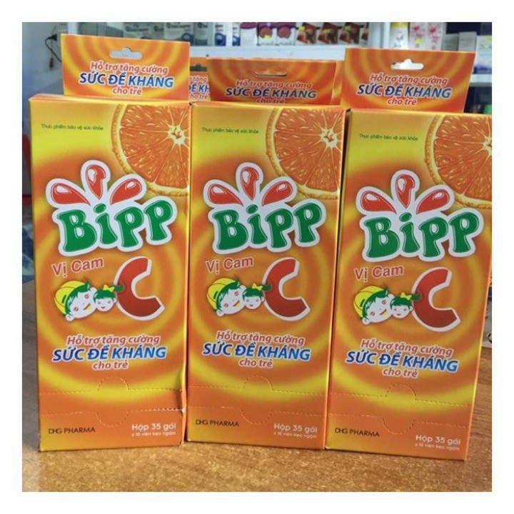 Kẹo ngậm vitamin C, Bipp C cung cấp vitamin C cho bé, vị cam dễ ăn | BigBuy360 - bigbuy360.vn