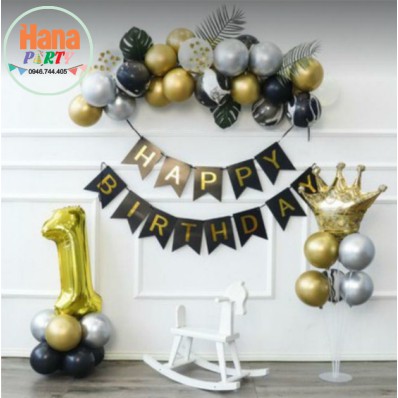 Set bong bóng trang trí sinh nhật (có thể thay đổi số tuổi) Combo set bóng happy birthday Phụ kiện trang trí sinh nhật