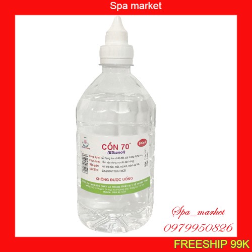 Cồn 70 độ 90 độ sát khuẩn và rửa tay 500ml