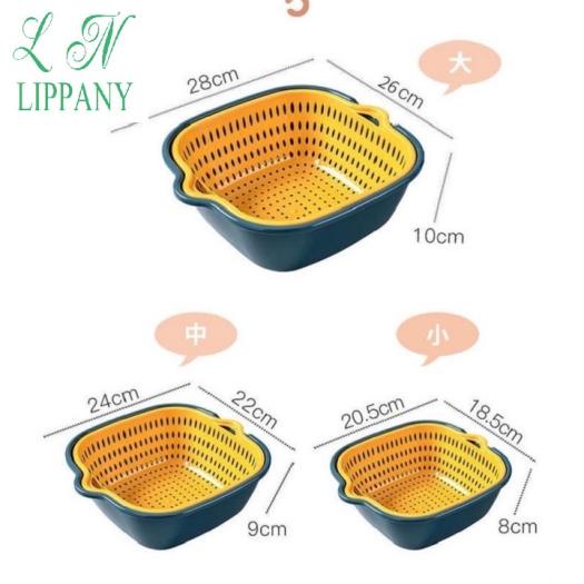 Bộ Rổ 6 Món Kèm Chậu Chất Liệu Nhựa Cao Cấp, Đựng Đồ Đa Năng